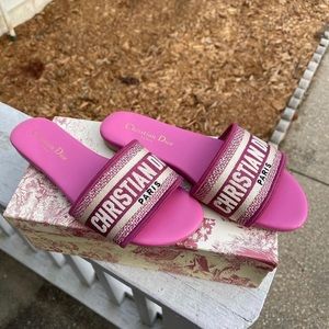 Pink Dior slides